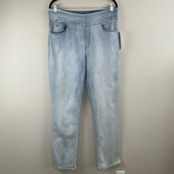 Gloria Vanderbilt Amanda Pull On Light Wash Stretch Jegging Denim Jeans 16 NWT - Picture 15 of 16